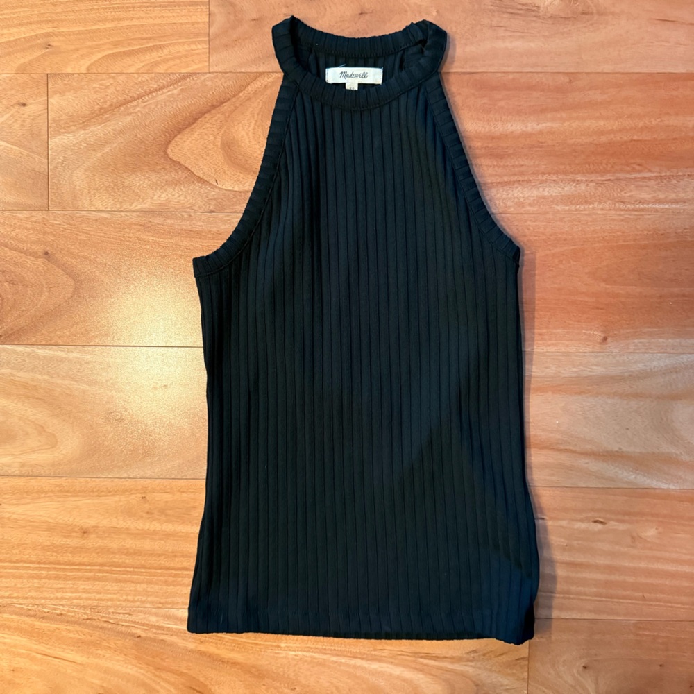 Madewell black halter top